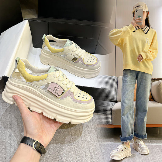 Women's Summer Platform Roman White Fashionable Hollow Sandals