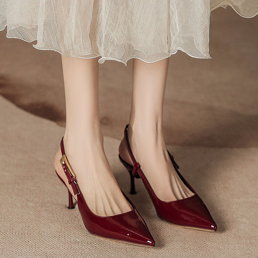 Women's Back Empty Pointed Toe Stiletto Classic Heels