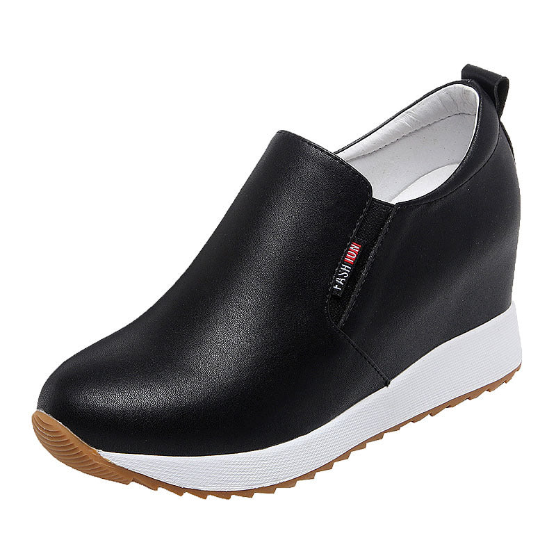 Women's Source Summer Hidden White Travel Slip-on Lazy Heels