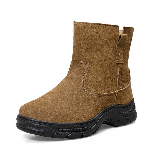 Women's & Men's Waterproof Windproof Fur Integrated Leisure Slip-on Snow Boots