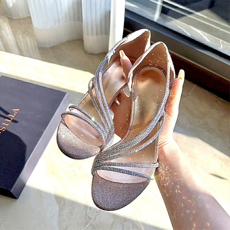 Women's Genuine High Rhinestone Chain High-grade For Heels