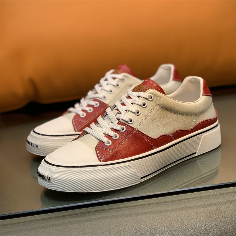 Men's Color Matching Genuine Fashion Board British Sneakers