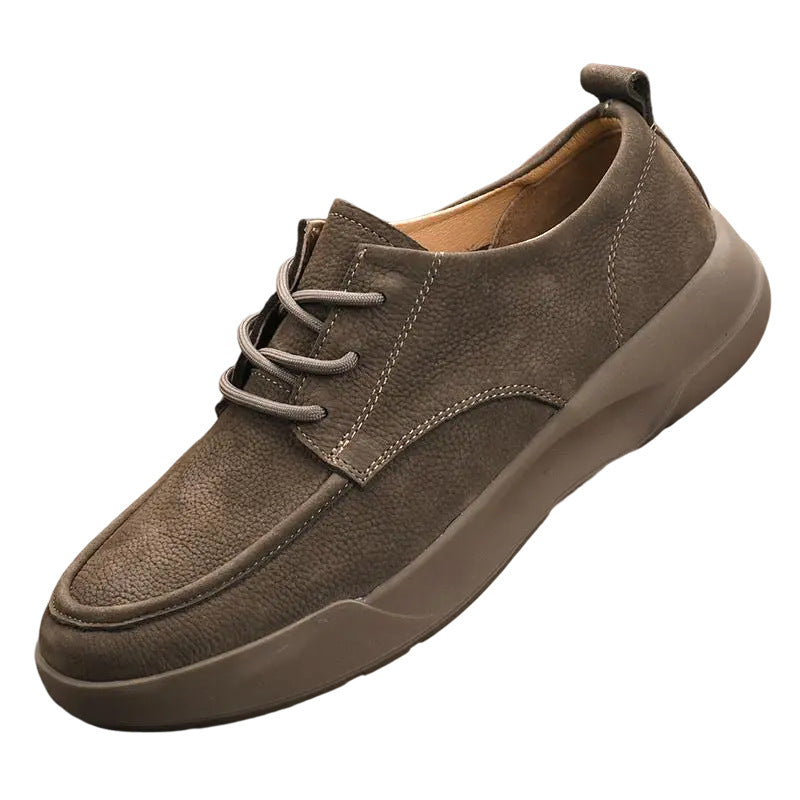 Men's Layer Cowhide Comfortable Soft Bottom Breathable Leather Shoes