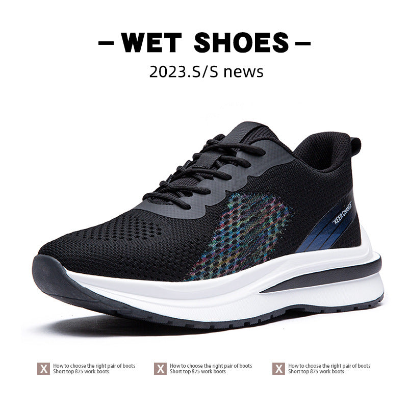 Men's Oversized Mesh Fashion Platform Height Increasing Sneakers