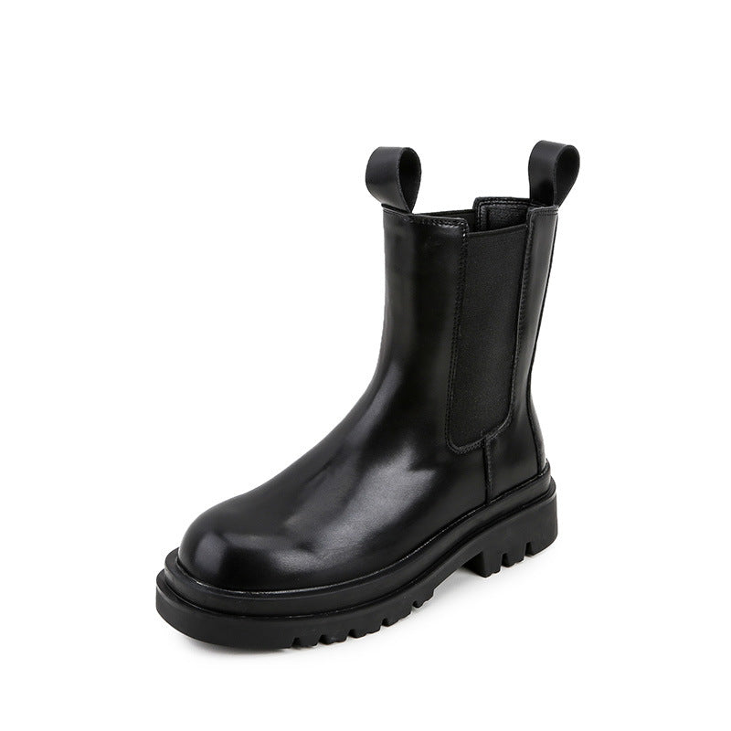 Women's Thick-soled Chelsea Thin Short Summer Smoke Tube British Style Boots