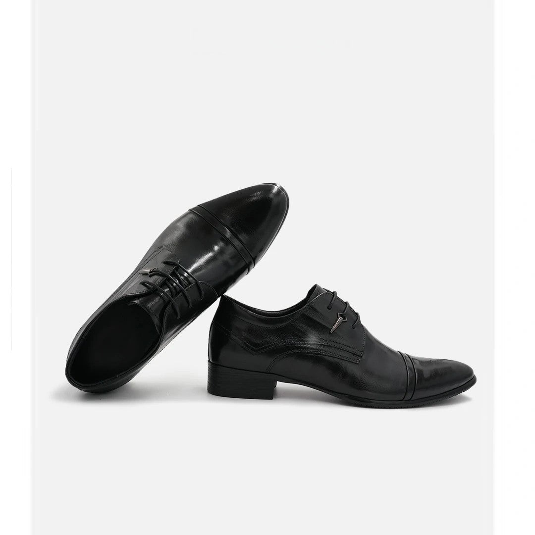 Men's Spring British Pointed Trendy Formal Wear Breathable Leather Shoes