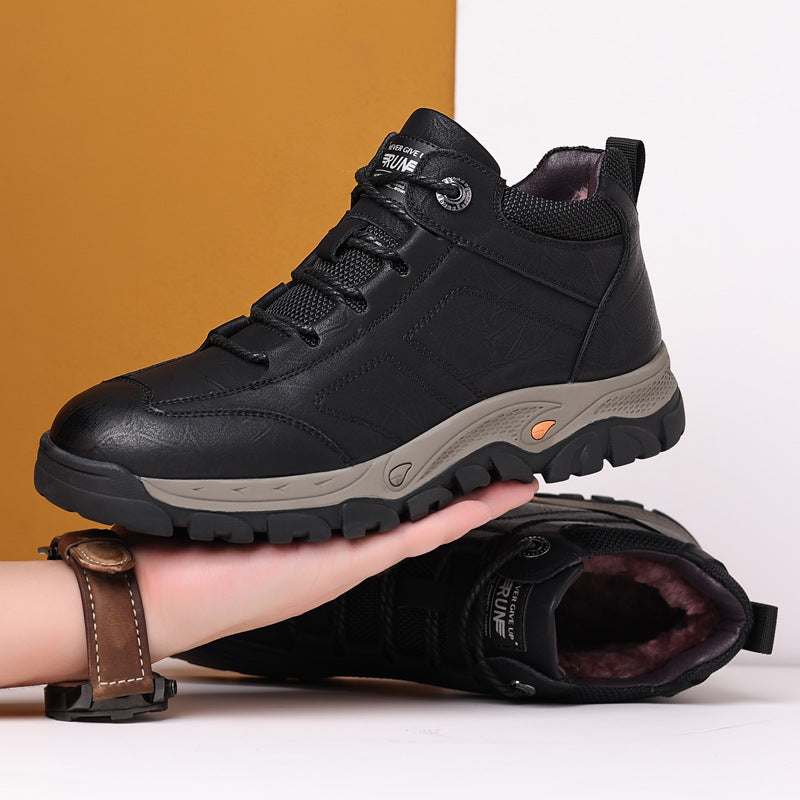 Men's Genuine Wool Outdoor Fleece-lined Warm Northeast Men's Shoes