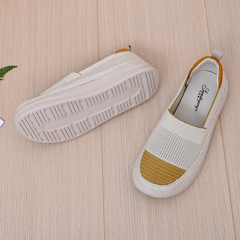 Women's Sheep Comfortable Mom Slip-on Lightweight Pumps Casual Shoes