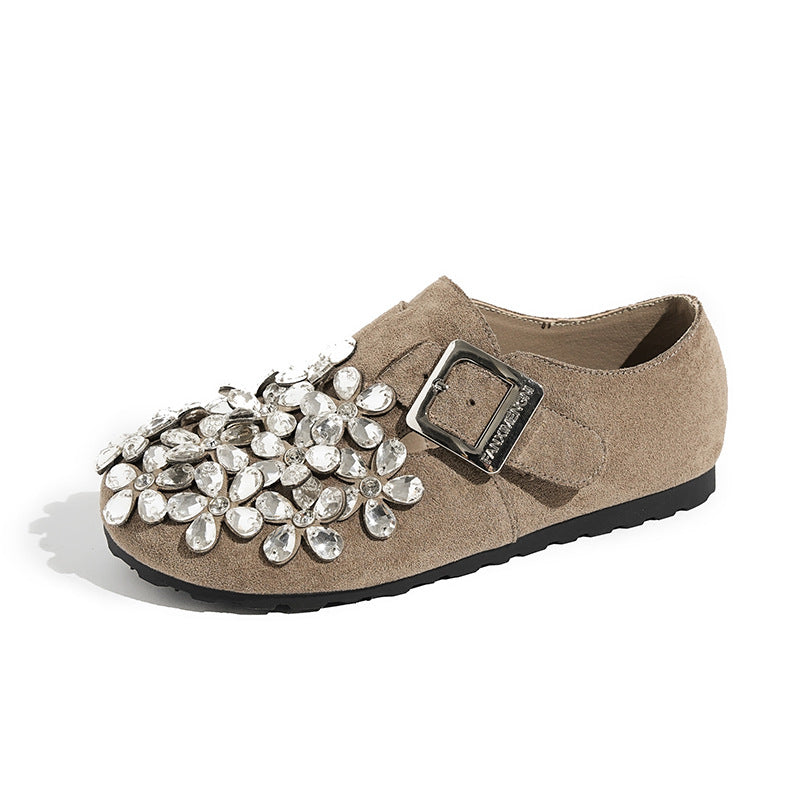 Women's Autumn Comfortable Flat Rhinestone Fairy Style Casual Shoes