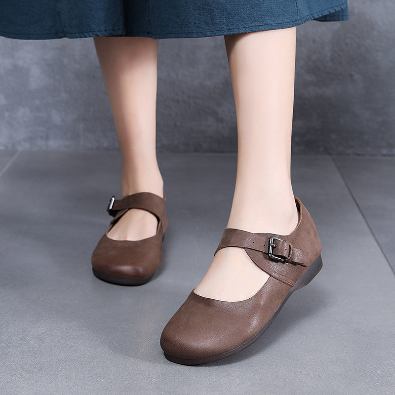 Women's Handmade Mori Style Vintage Soft Bottom First Casual Shoes