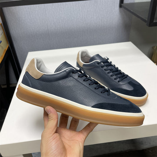 Men's White Sports Skate Color Matching German Training Men's Shoes