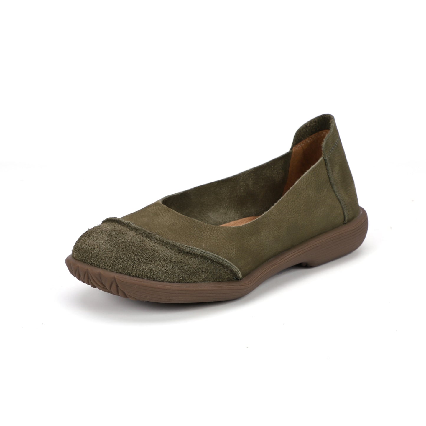 Women's First Layer Cowhide Comfortable Slip-on Genuine Pumps Soft Bottom Casual Shoes