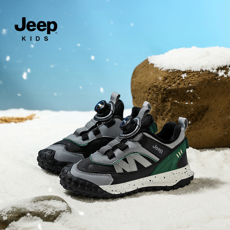 Children's Trendy Pretty Fleece-lined Waterproof Warm Kid's Sneakers