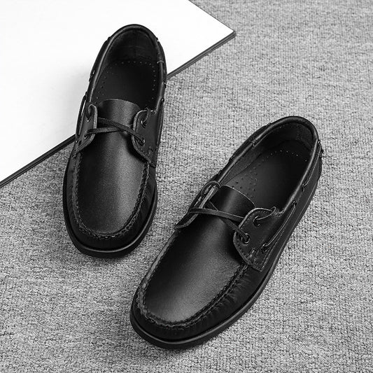 Men's Plus Size Boat Korean Fashionable Driving Leather Shoes
