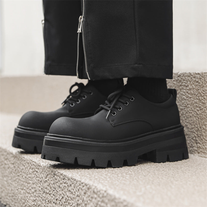 The Bottom Pumps British Style Platform Leather Shoes