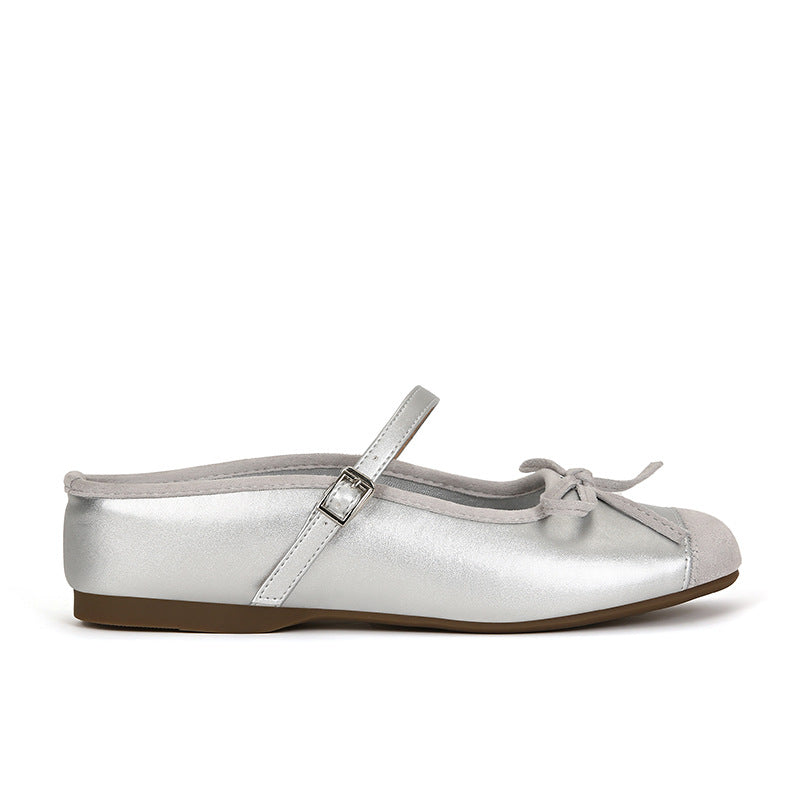 Women's Height Increasing Insole Bow Ballet Pumps Women's Shoes