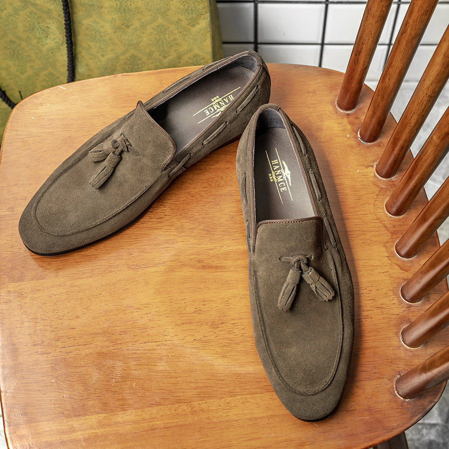 Men's One Also Price Business British Suede Loafers
