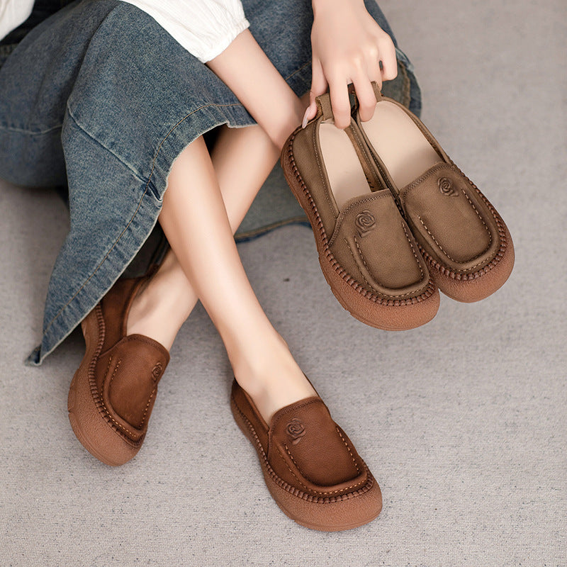 Women's Retro Authentic Mom Soft Bottom Surface Slip-on Women's Casual Shoes