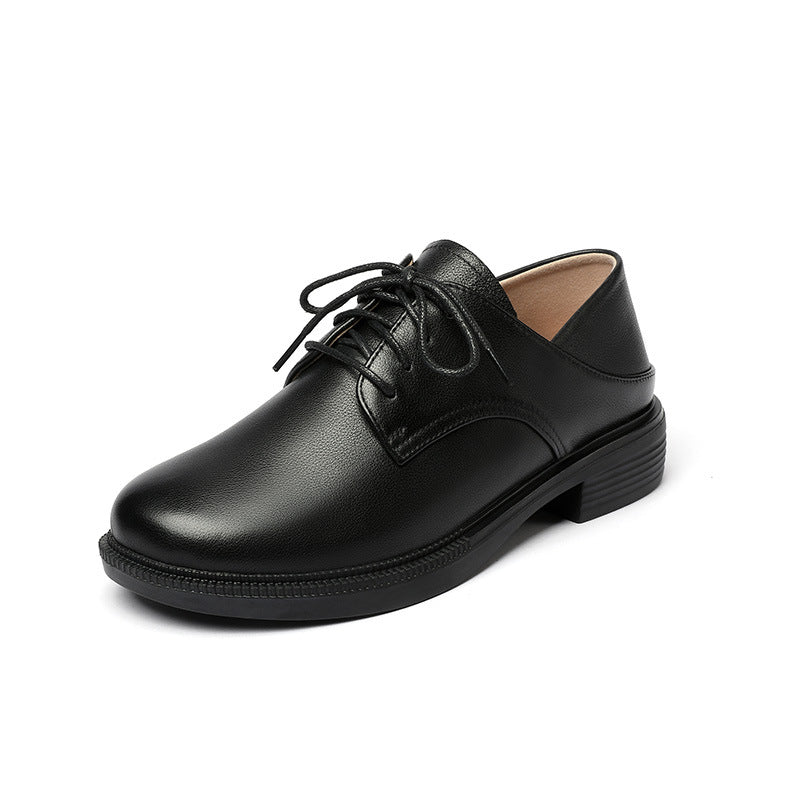 Women's Flat Soft British Style Brown Mid Women's Shoes