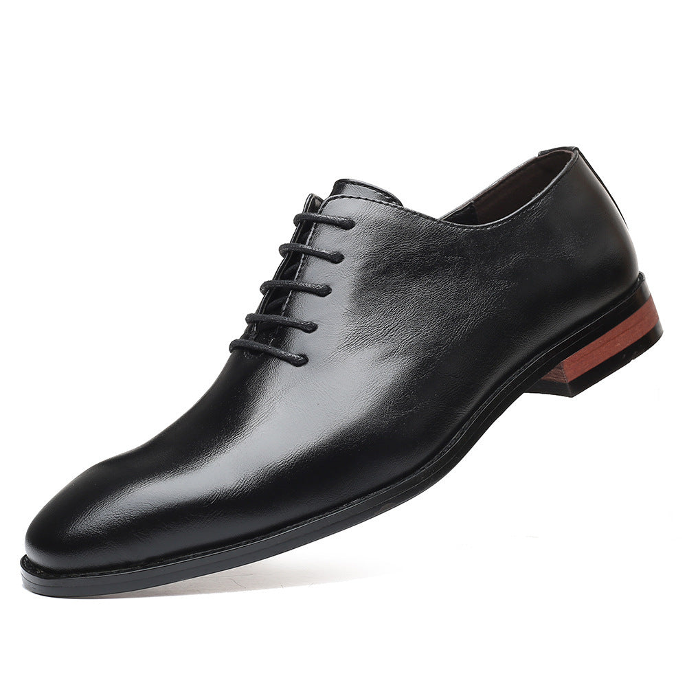 Men's Trendy Business Formal Wear Breathable British Hight Increasing Men's Casual Leather Shoes