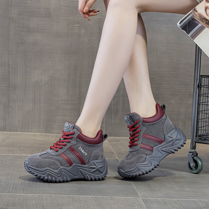 Women's Retro Style Soft Bottom Platform Casual Shoes