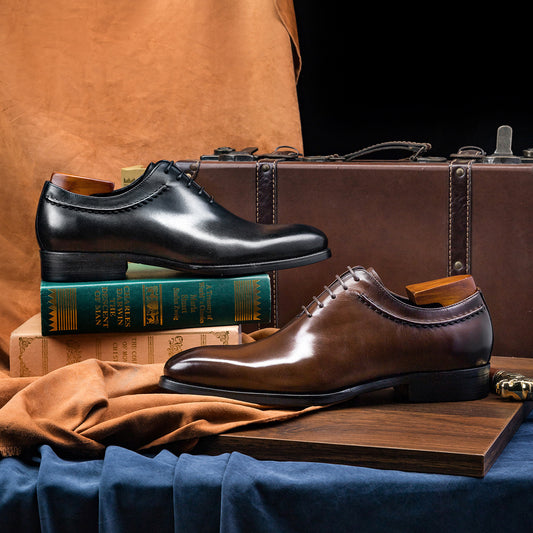 Men's Korean Style Business Formal Wedding Trendy Leather Shoes