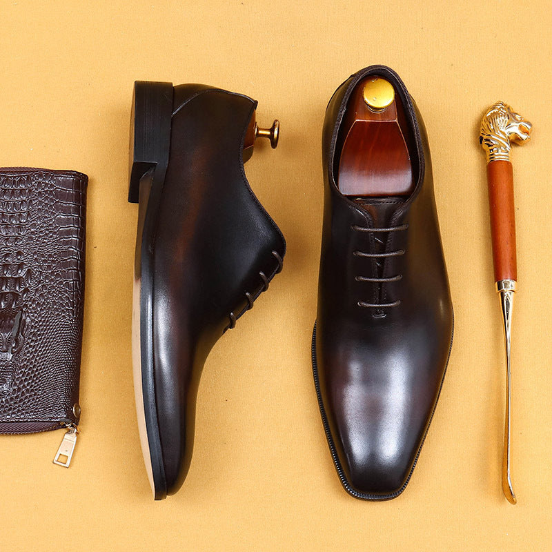 Men's Oxford Genuine Handmade British Business Dress Leather Shoes