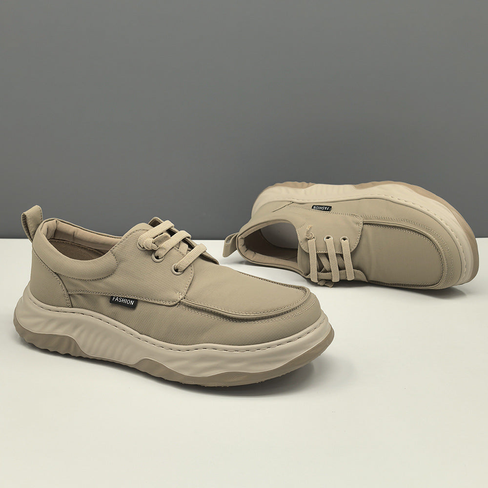 Men's Versatile Breathable Ice Silk Cloth Niche Slip-on Canvas Shoes