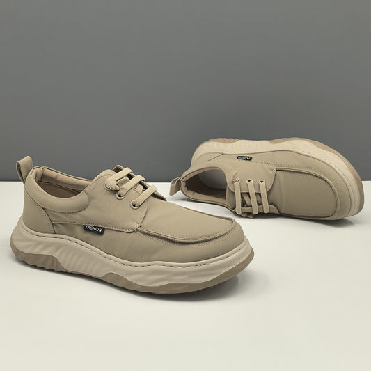 Men's Versatile Breathable Ice Silk Cloth Niche Slip-on Canvas Shoes