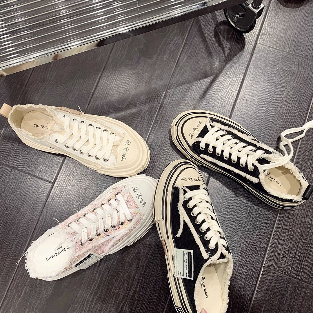 Women's Su Wu Beggar Fringe Raise The Bottom Sneakers