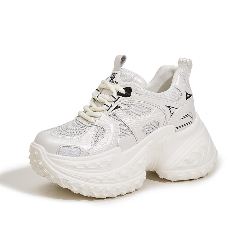 Women's Increasing Insole Dad Spring Platform Hollow Sneakers