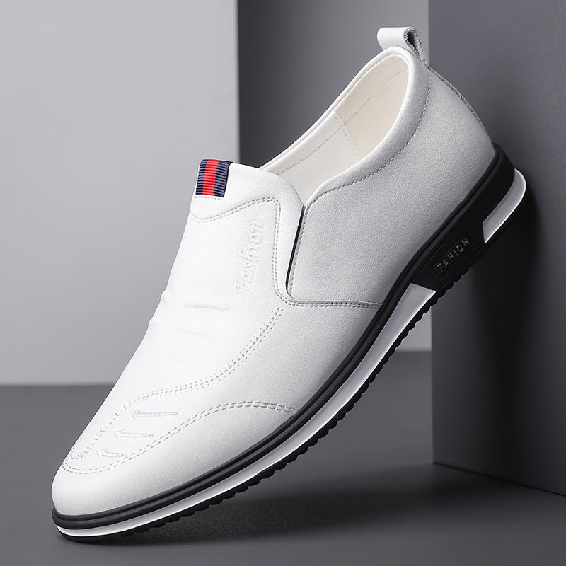 Men's Summer Soft Bottom Business Hollow Slip-on Leather Shoes