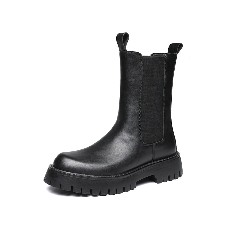 Men's Autumn Breathable Middle High Top Worker Korean Boots