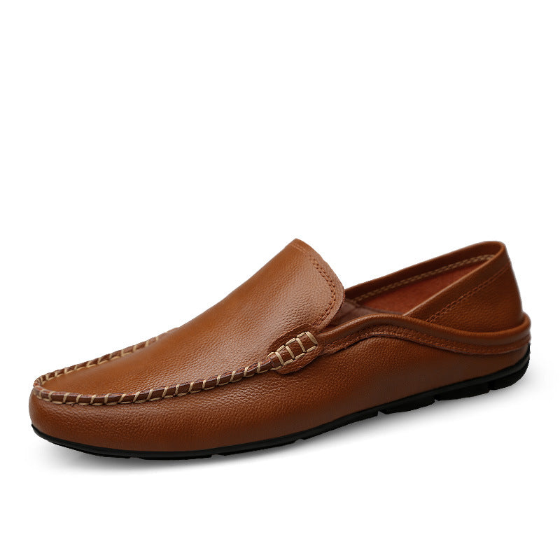 Women's & Men's Flat Driving Slip-on Cowhide Surface Plus Loafers