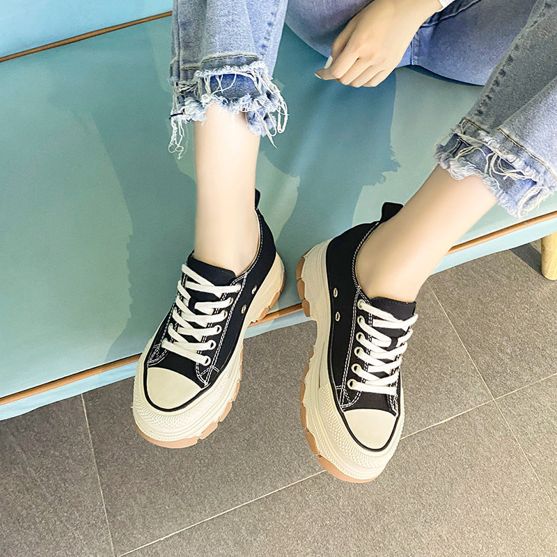 Women's Leisure Thick Bottom Height Increasing Insole Casual Shoes