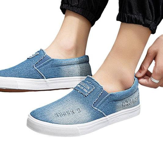 Men's Spring Slip-on Breathable Old Cloth Lazy Canvas Shoes
