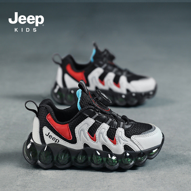 Children's Breathable Mesh Spin Button Daddy Running Kid's Sneakers