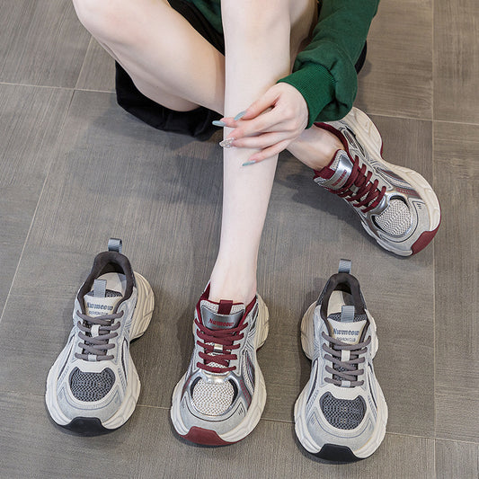Women's Suction Film Bottom Dad Warm Platform Casual Shoes