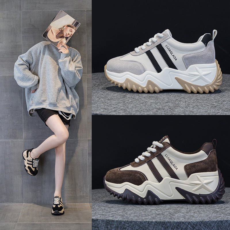 Women's Retro Style Soft Bottom Platform Women's Casual Shoes