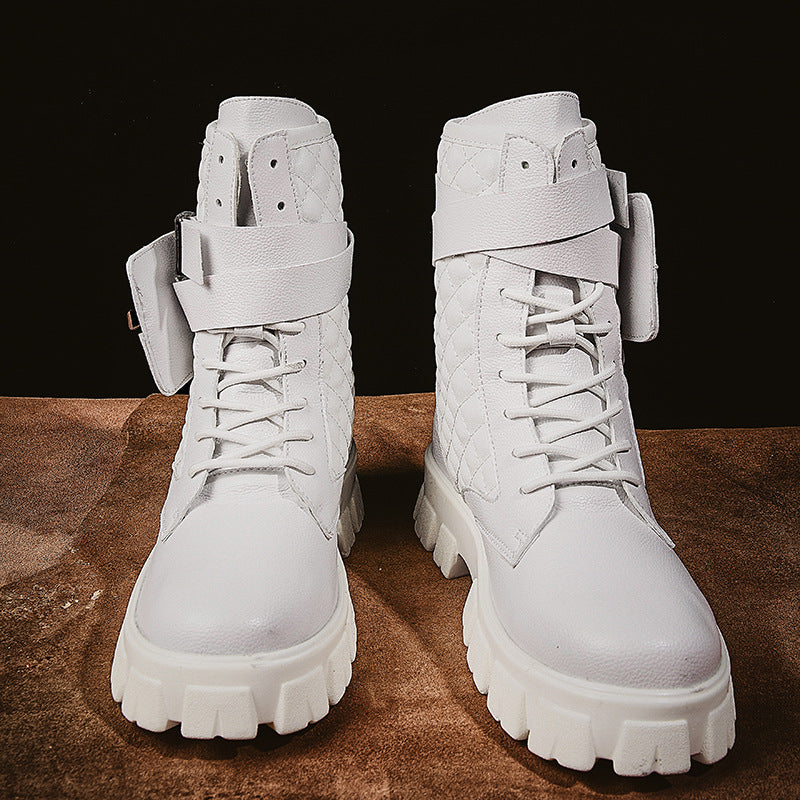 Men's Autumn Martin White High Top Retro Boots