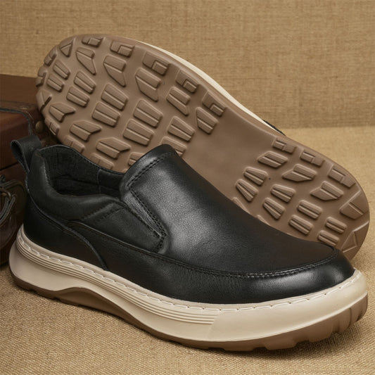 Men's Convenient Slip-on Retro British Style Business Leather Shoes