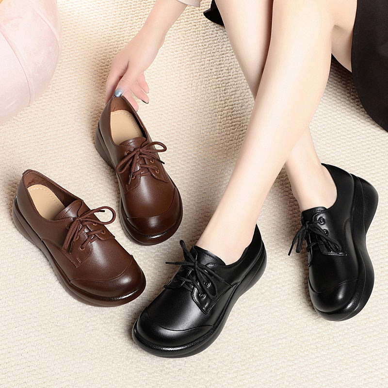 Women's Spring Wedge Small Single-layer First Layer Women's Shoes