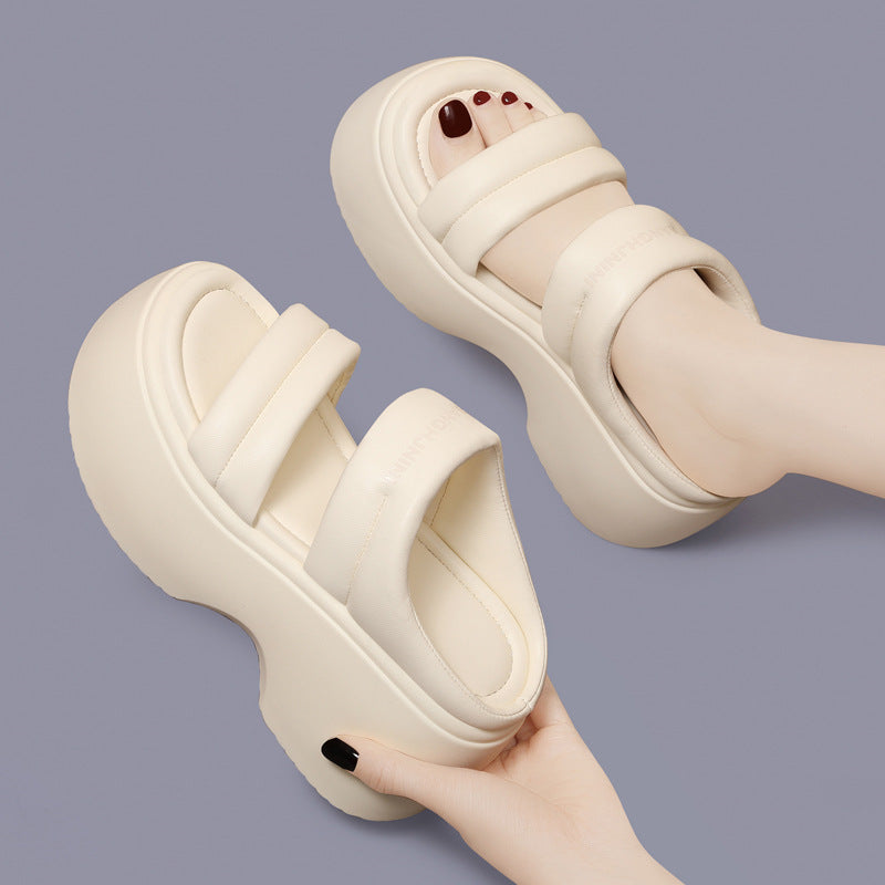 Women's Outer Wear Summer Thick Bottom Increased Sandals