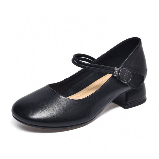 Women's Round Toe Flats Comfortable Low Mary Loafers