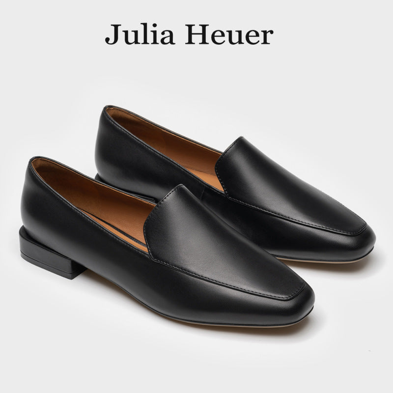 Women's Ladies Chunky Fashion Commuter Low Square Loafers