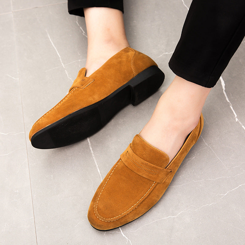 Men's Slip-on British Style Daily Simple Suede Leather Shoes