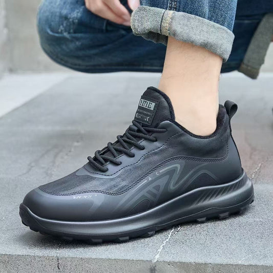 Men's Breathable Lightweight Black Trendy Versatile Soft Men's Shoes