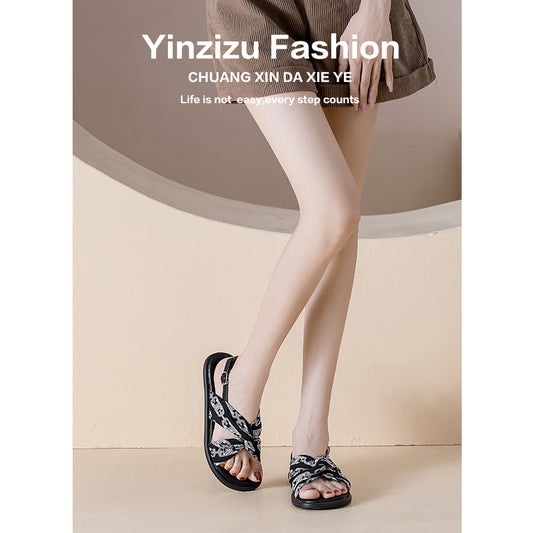 Women's Summer Fairy Style One Strap Beach Sandals