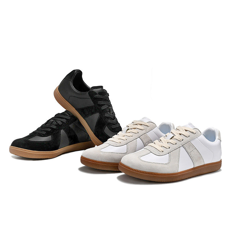 Women's & Men's Size German Training Genuine White Slip-on Retro Easy Matching Men's Casual Shoes