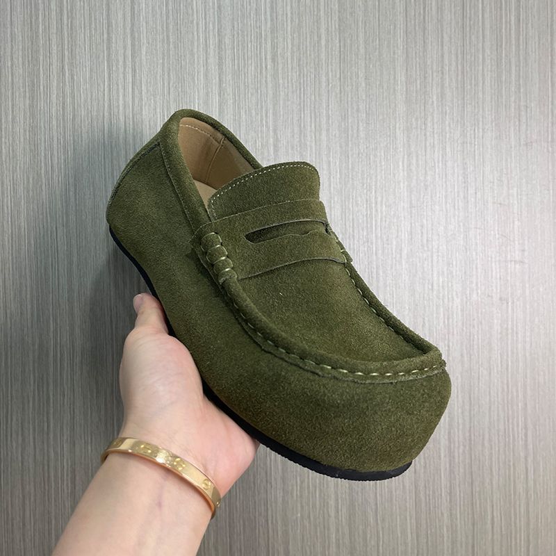 Men's Big Head All-inclusive Outer Wear Old Money Men's Casual Leather Shoes